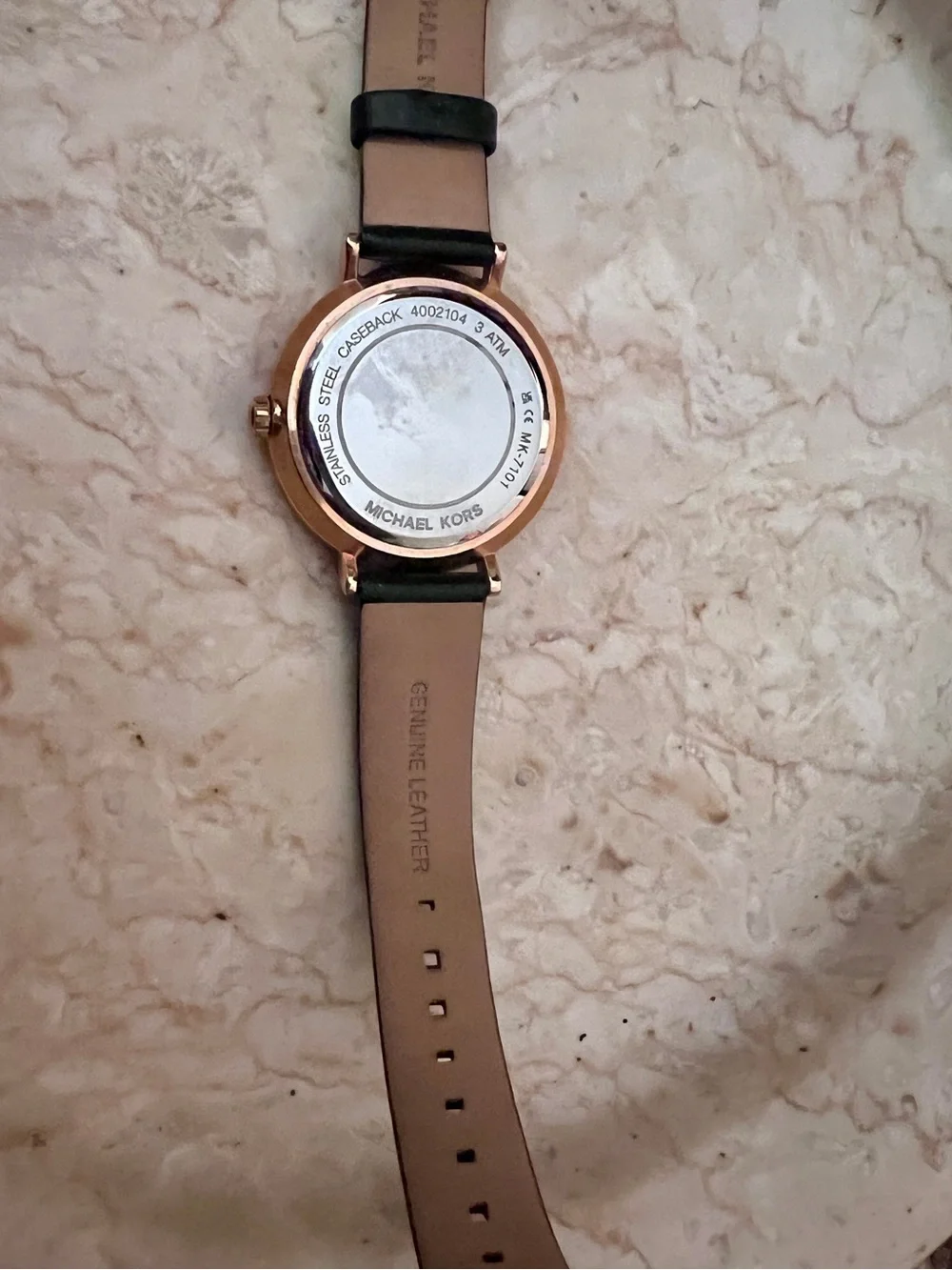 Michael Kors Women's Jayne Black Leather Strap Watch 38mm - Picture 3 of 4